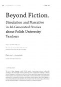 Beyond Fiction. Simulation and Narrative in AI-Generated Stories about Polish University Teachers