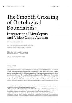 The Smooth Crossing of Ontological Boundaries: Interactional Metalepsis and Video Game Avatars